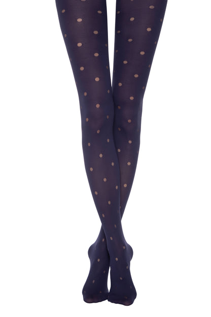 Conte Enjoy 50 Den - Fantasy Opaque Women's Tights with Sheer Polka Dots (19С-241СП)