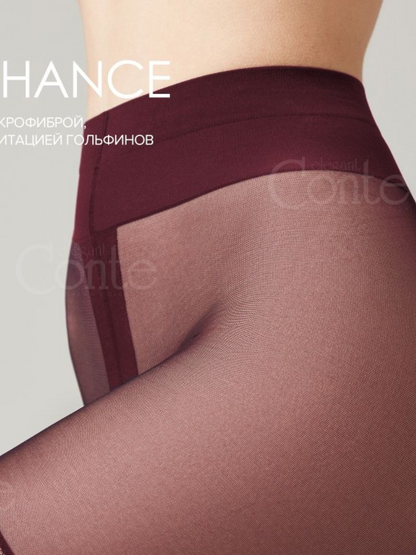 Conte Chance 50 Den - Fantasy Opaque Women's Tights with Imitation Golfs (16С-136СП)