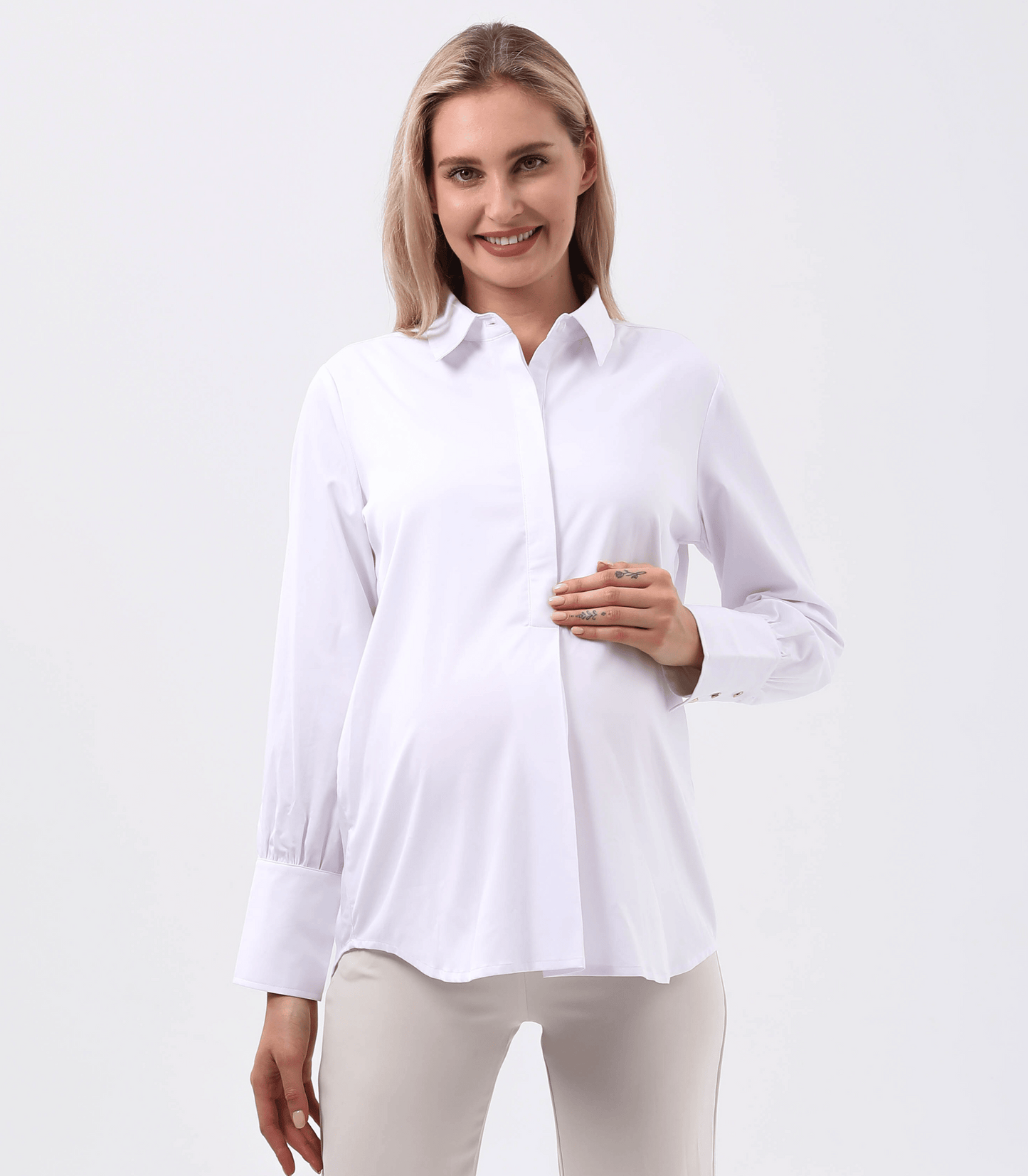 Classic Button Down Maternity Shirt