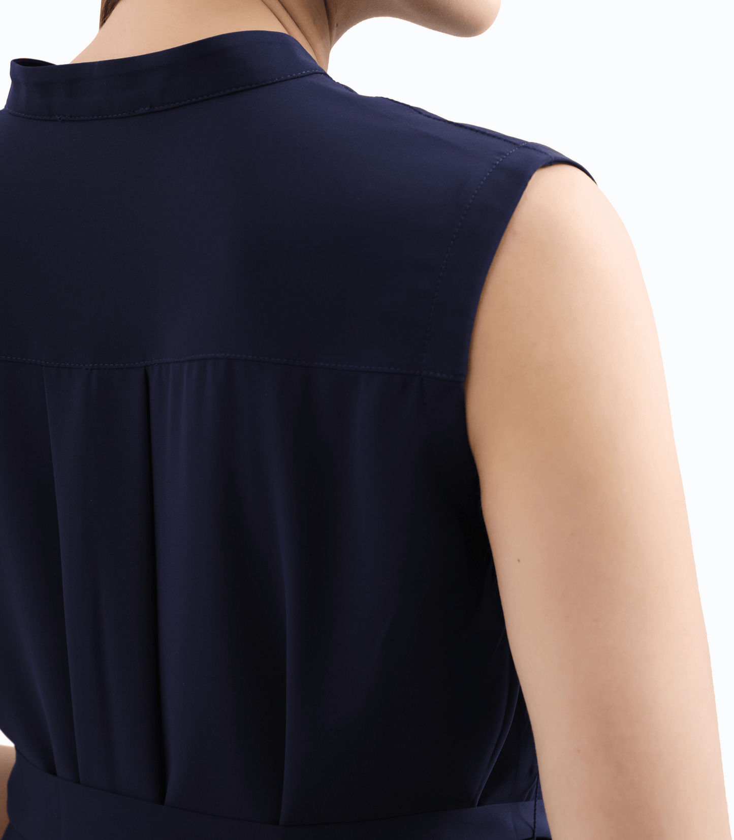 V-Neck Sleeveless Tie Front Maternity Blouse