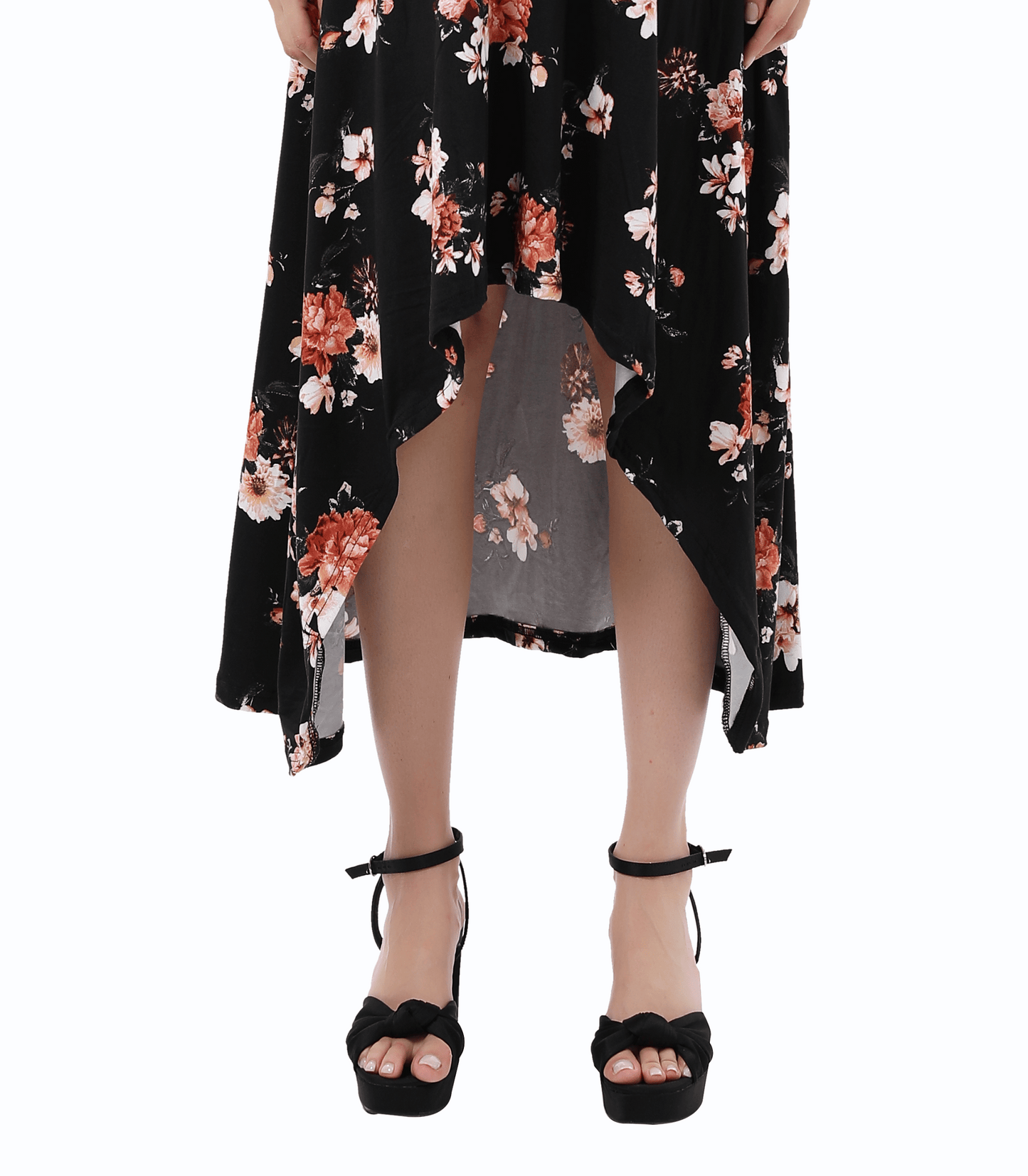 Floral Hi-Low Maternity Maxi Dress