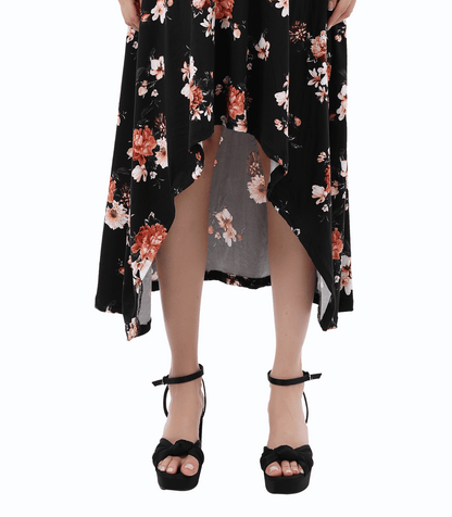 Floral Hi-Low Maternity Maxi Dress