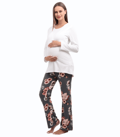 Long Sleeve Bump Friendly Nursing Pajama Set