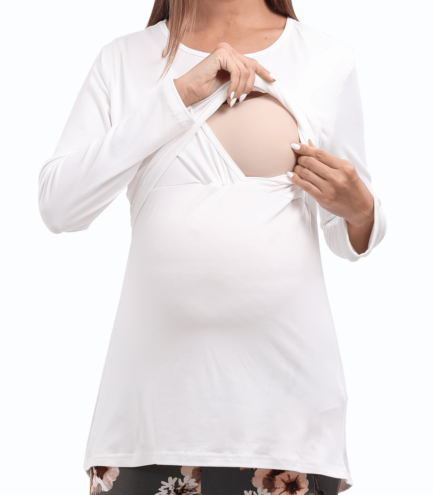 Long Sleeve Bump Friendly Nursing Pajama Set