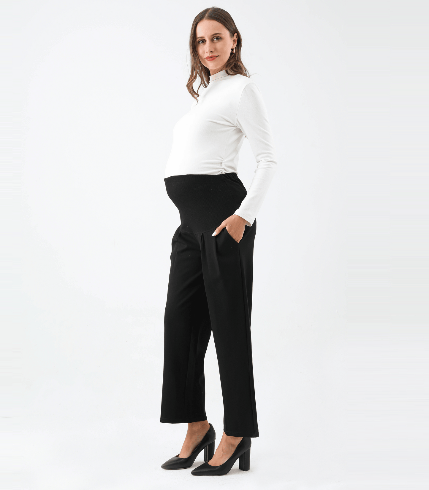 The Wide Leg Maternity Ankle Pant