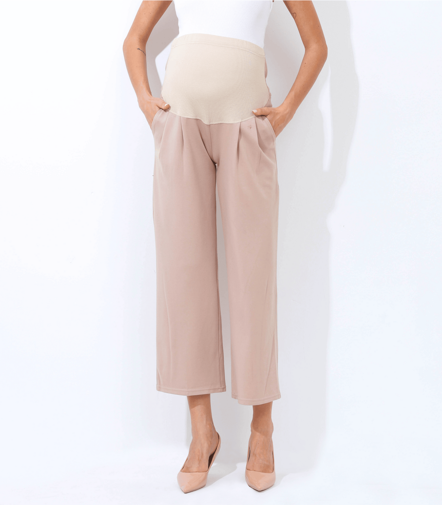 The Wide Leg Maternity Ankle Pant