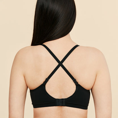 Moonrise Pocketed T‑Shirt Bra - Black