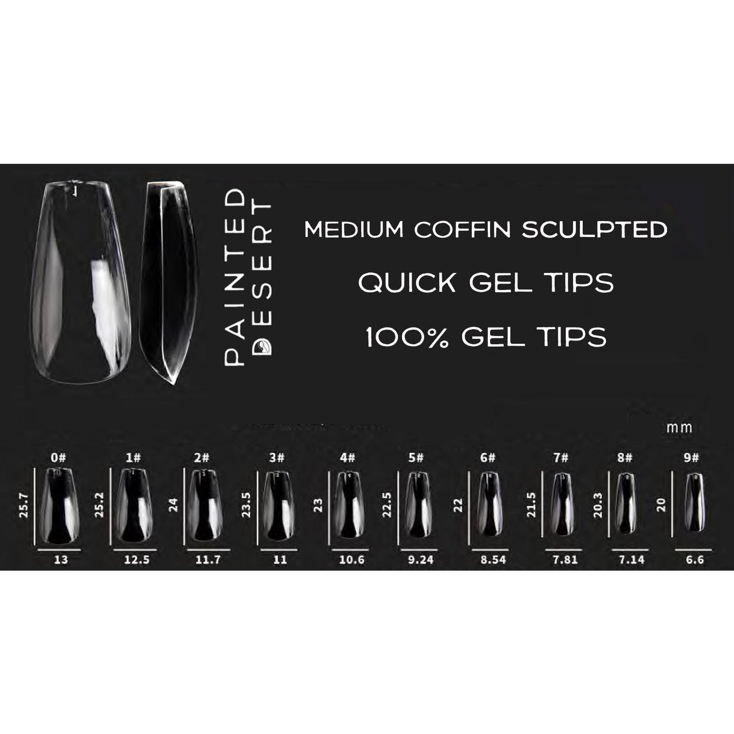 Medium Coffin SCULPTED Quick Gel Tips