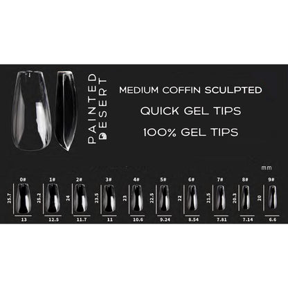 Medium Coffin SCULPTED Quick Gel Tips