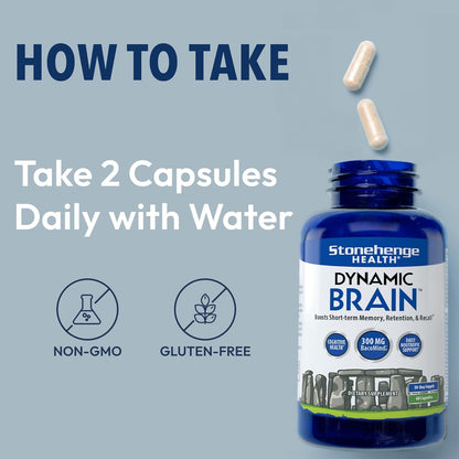 Stonehenge Health Dynamic Brain – Advanced Nootropic Supplement for Memory, Focus &amp; Clarity( Pack of 2)