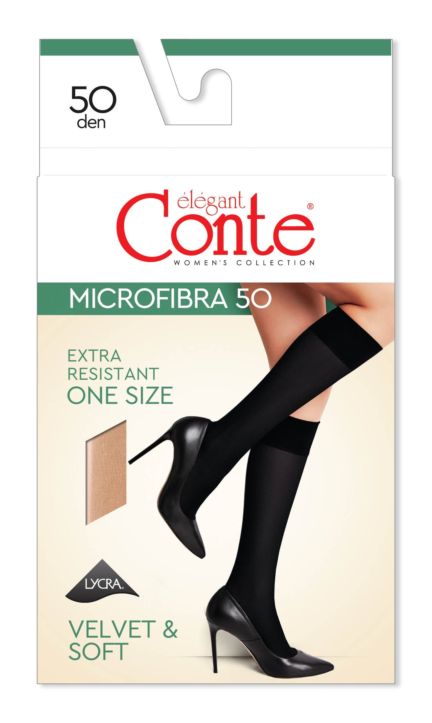 Knee Highs Conte Microfibra 50 Den (1 pair)