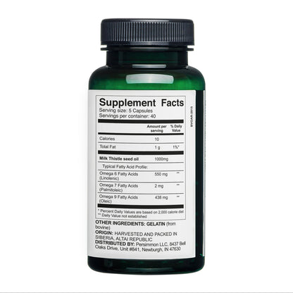 Siberian Green Milk Thistle Oil Capsules – 200 Count