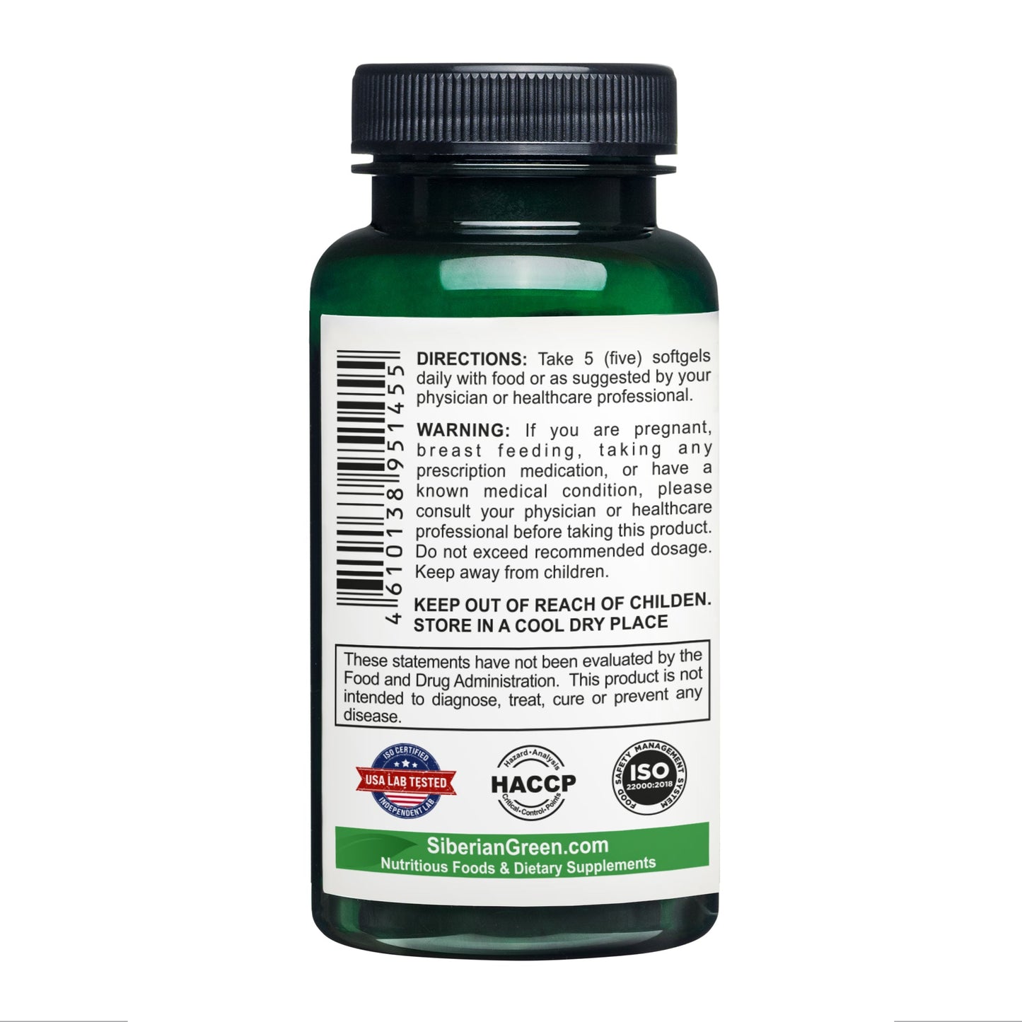 Siberian Green Milk Thistle Oil Capsules – 200 Count