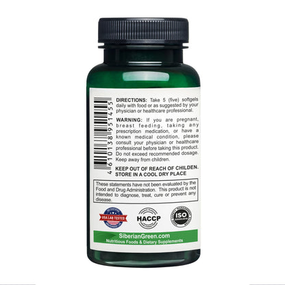 Siberian Green Milk Thistle Oil Capsules – 200 Count