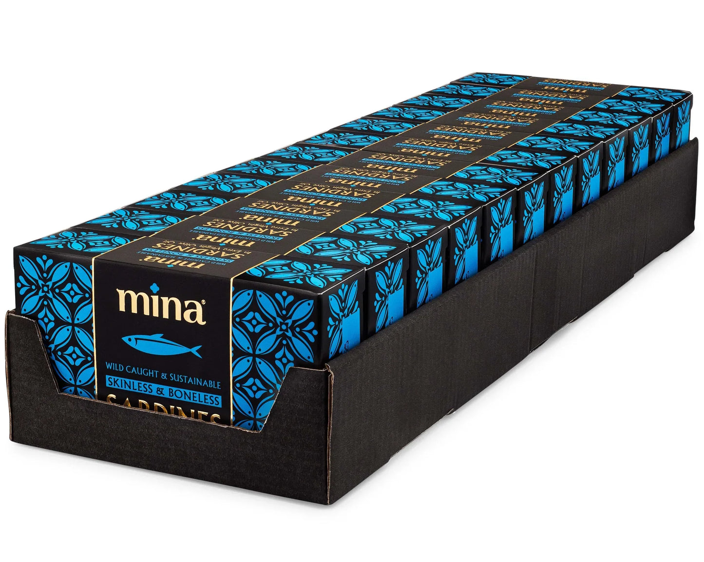 Mina Skinless & Boneless Sardines in Extra Virgin Olive Oil, 4.4 Oz (Pack of 12)