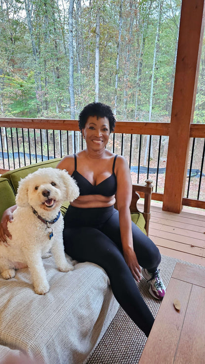 Moonrise Pocketed T‑Shirt Bra - Black