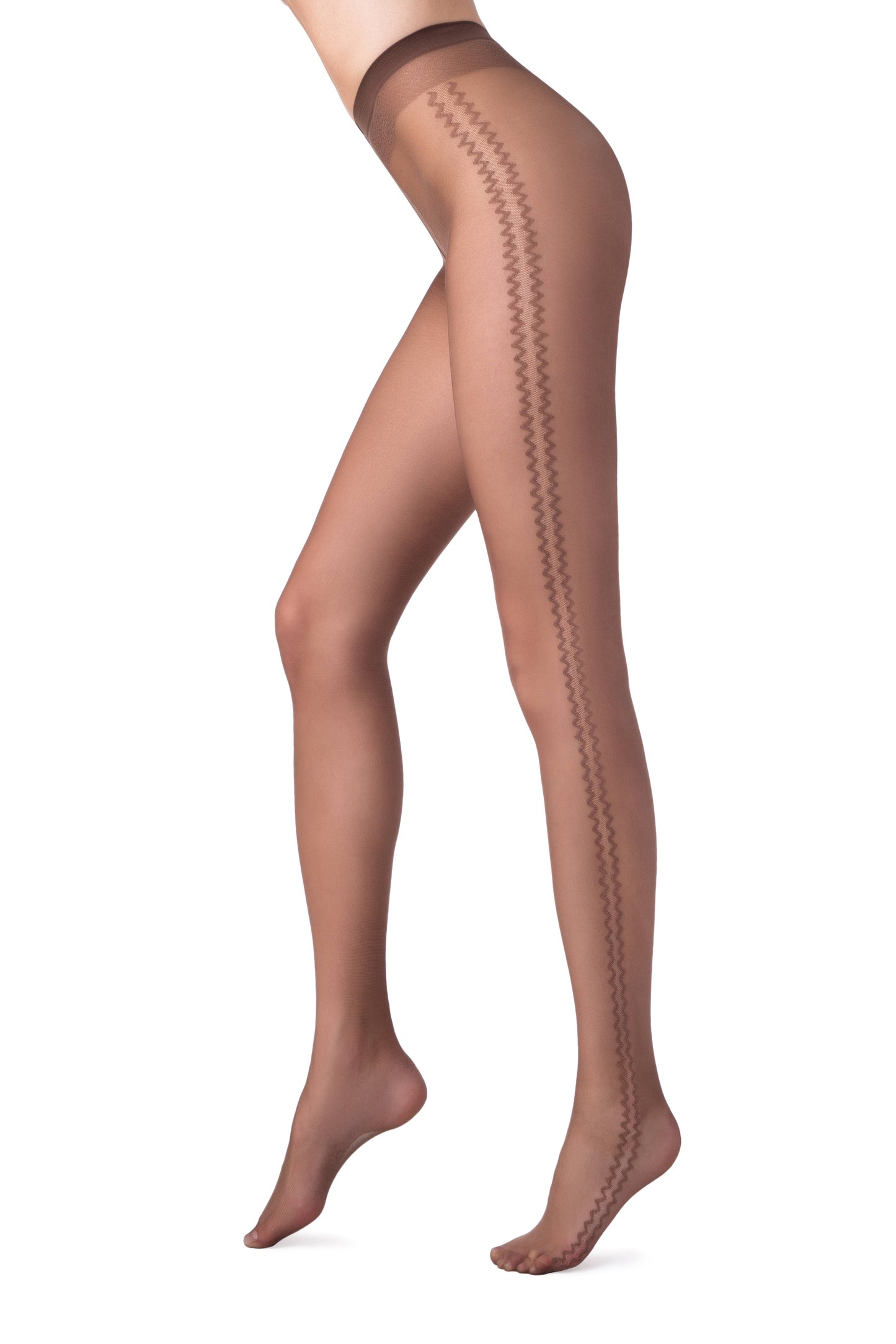 Conte Bliss 20 Den - Fantasy Women's Pantyhose with Zig-Zag Pattern on both sides (15С-50СП)