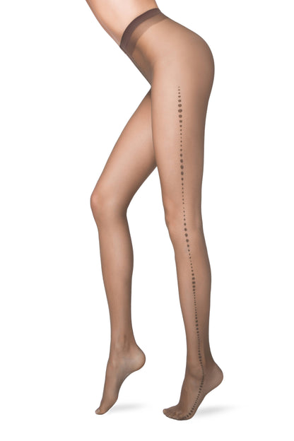 Conte Lira 20 Den - Fantasy Thin Women's Tights with a line of large dots (16С-44СП)