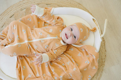 GOTS Certified Organic Cotton Zippy Footed - Magical Moth