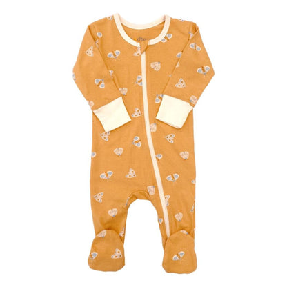 GOTS Certified Organic Cotton Zippy Footed - Magical Moth