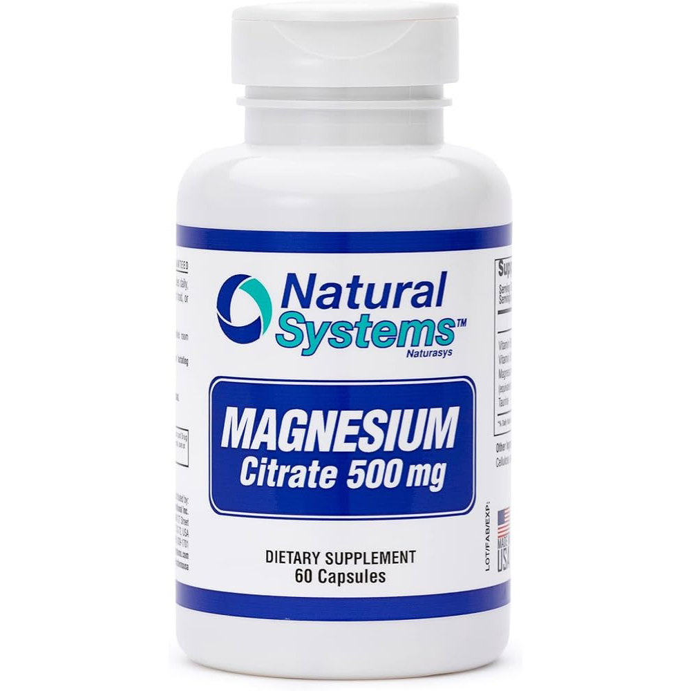 Natural Systems Magnesium Citrate 500 mg Capsules (60 ct)