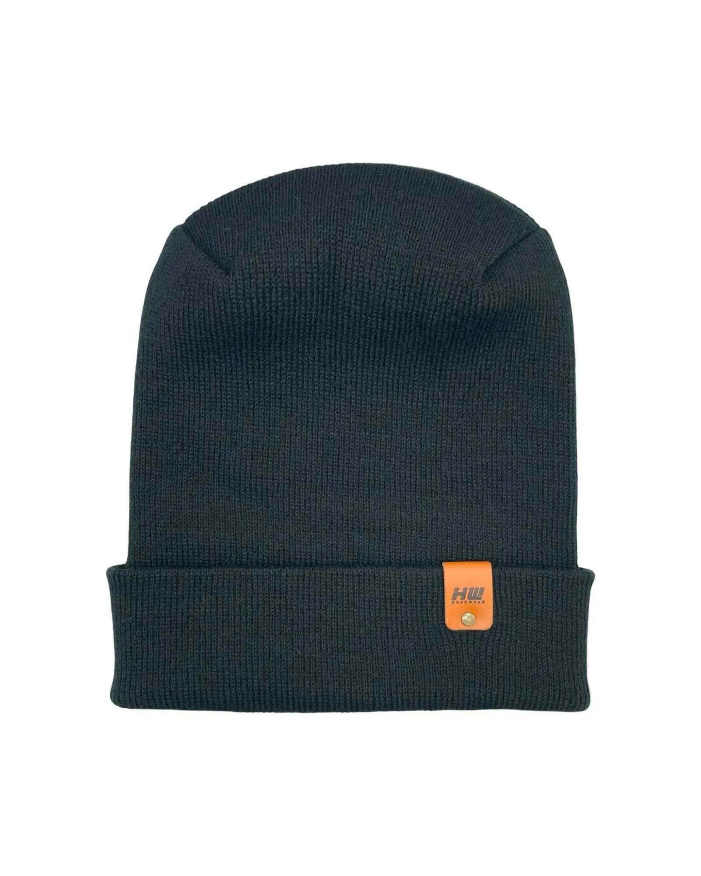Patented H Stitch Cuffed Beanie, Charcoal Black