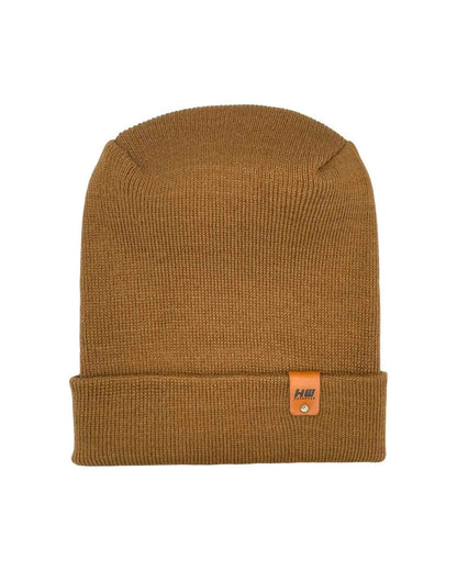 Patented H Stitch Cuffed Beanie, Camel Brown