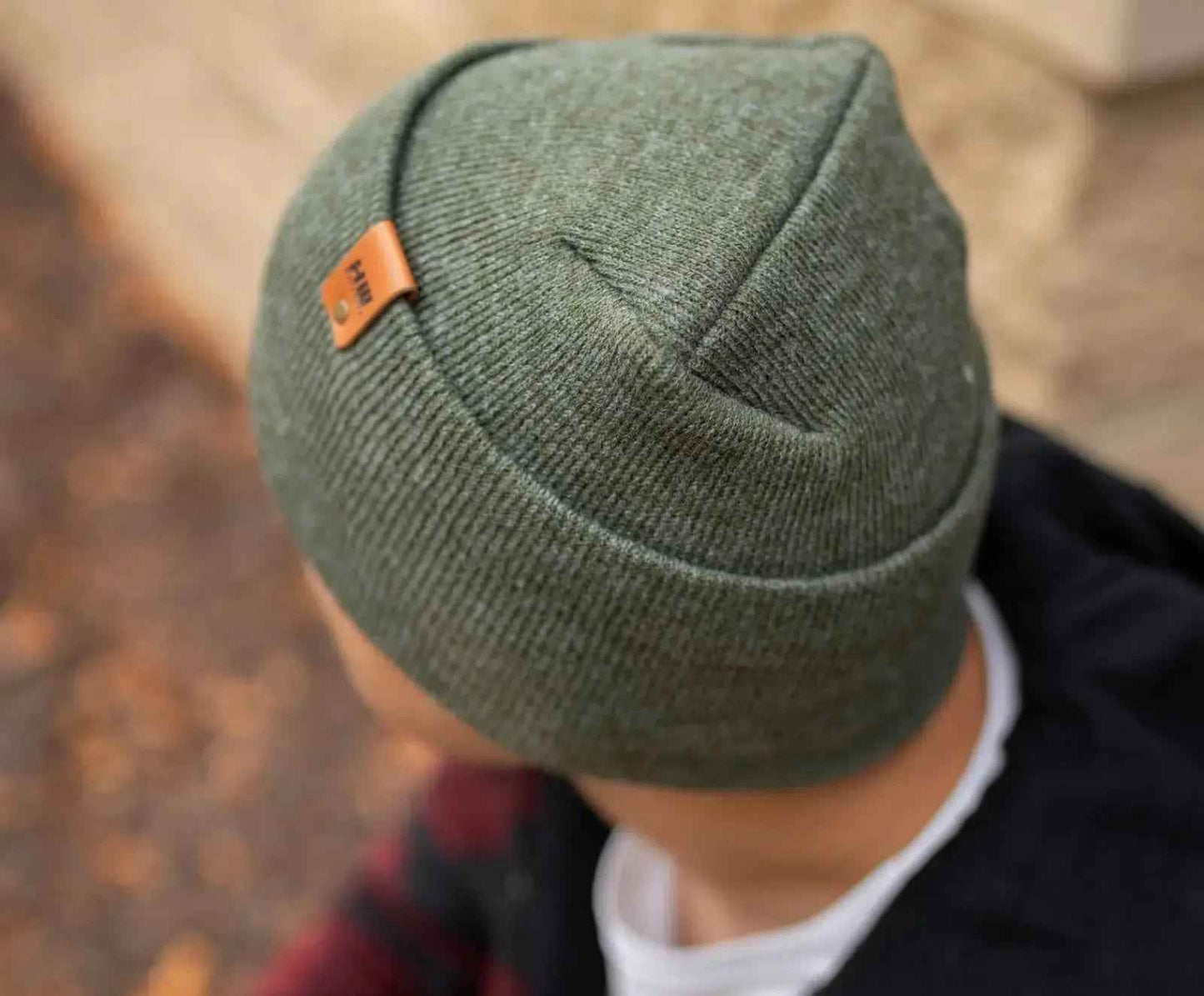 Patented H Stitch Cuffed Beanie, Forest Green