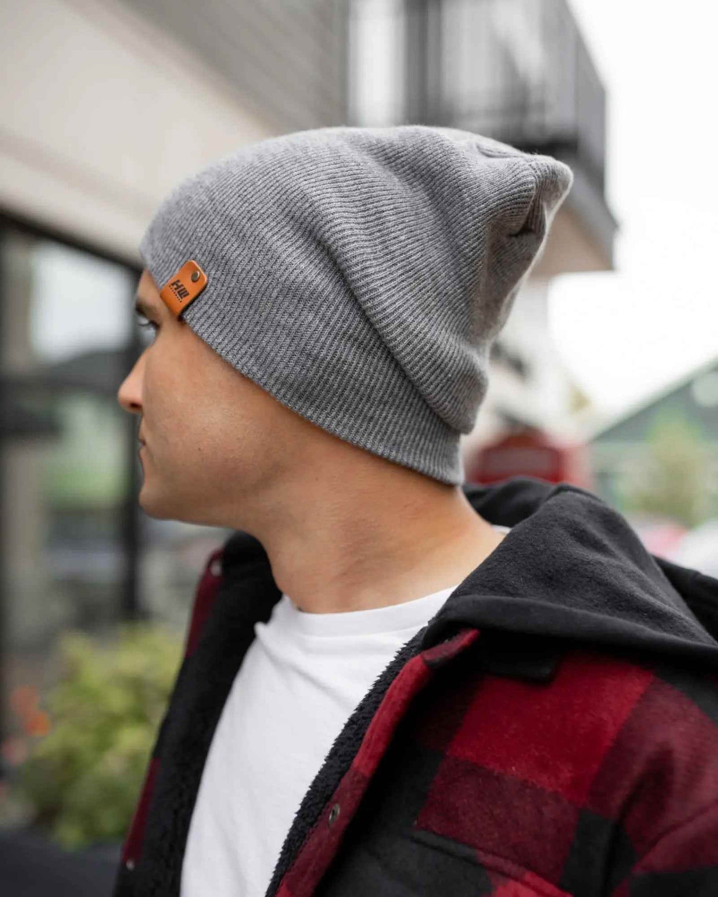 Patented H Stitch Cuffed Beanie, Koala Gray