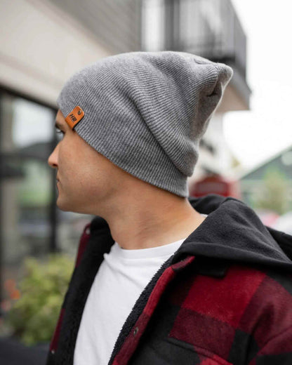 Patented H Stitch Cuffed Beanie, Koala Gray