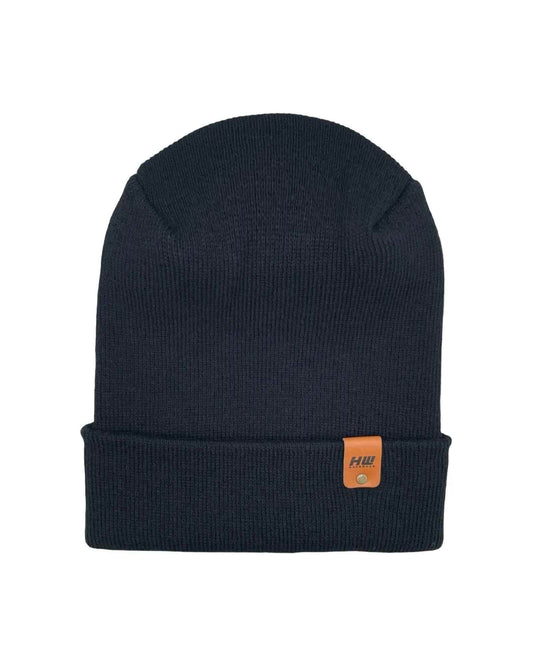 Patented H Stitch Cuffed Beanie, Midnight Black
