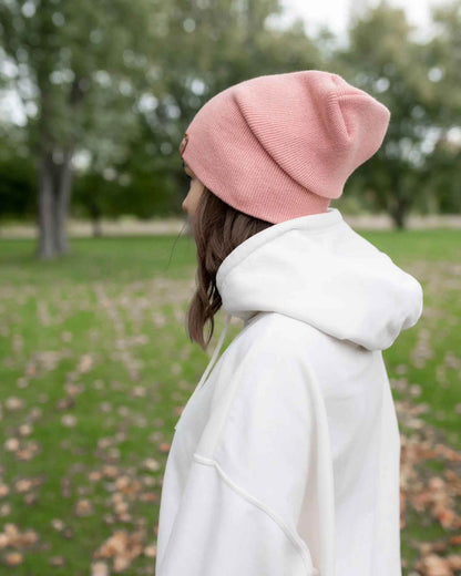 Patented H Stitch Cuffed Beanie, Pearl Pink