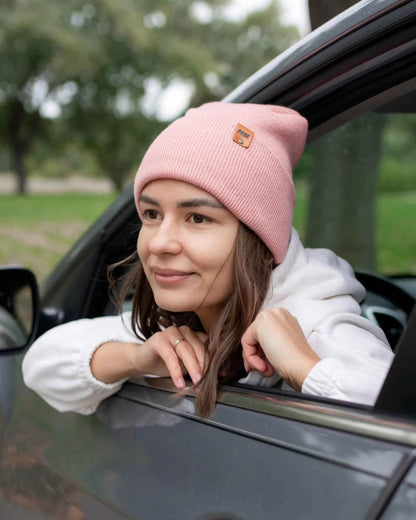 Patented H Stitch Cuffed Beanie, Pearl Pink
