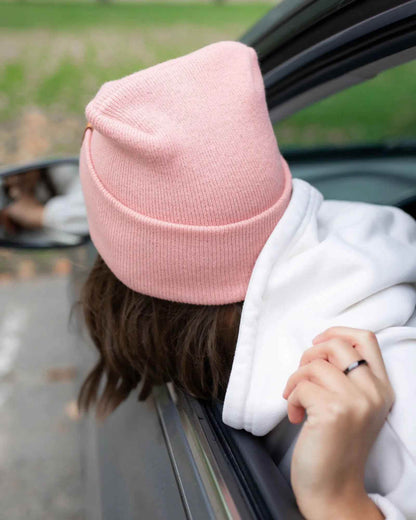 Patented H Stitch Cuffed Beanie, Pearl Pink