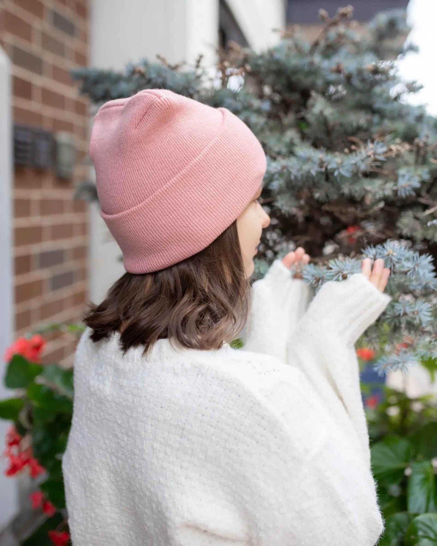 Patented H Stitch Cuffed Beanie, Pearl Pink