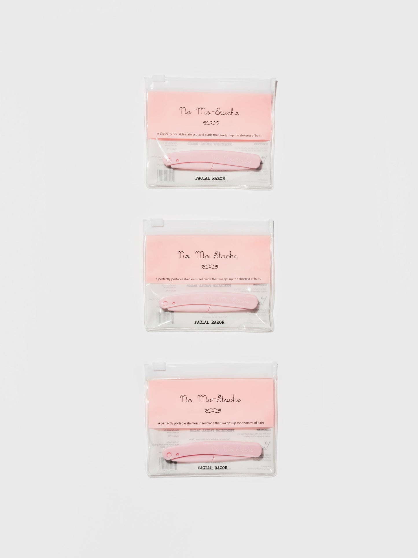 No Mo-Stache Facial Razor (3 Pack Bundle)