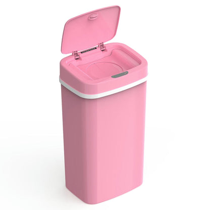 Odor Shield Infrared Motion Sensor Trash Can 4 Gallon for Bedroom Office | NPT-15-1WH | NPT-16-1