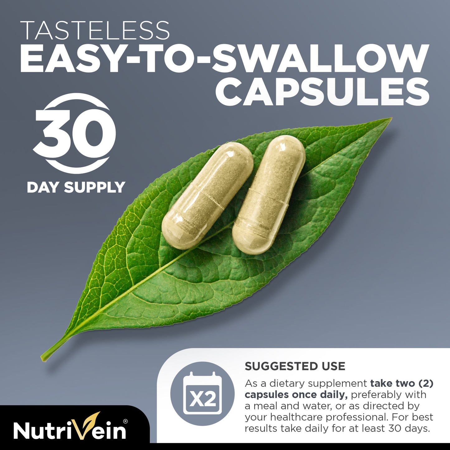 Nutrivein Premium DHT Blocker for Men & Women - with Biotin - 30 Day Supply (60 Caps)