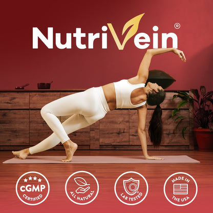 Nutrivein Korean Red Panax Ginseng 1600mg – Extra Strength Formula - 180 Capsules