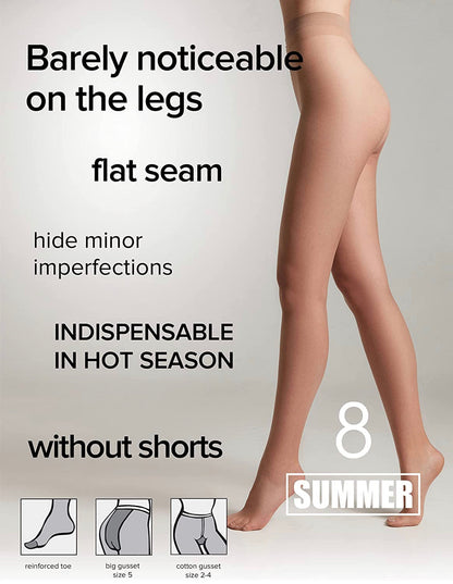 Conte Summer 8 Den - Classic Ultra-thin Invisible Women's Pantyhose (14С-17СП)