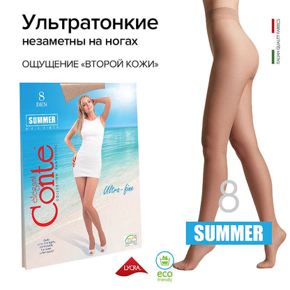 Conte Summer 8 Den - Classic Ultra-thin Invisible Women's Pantyhose (14С-17СП)