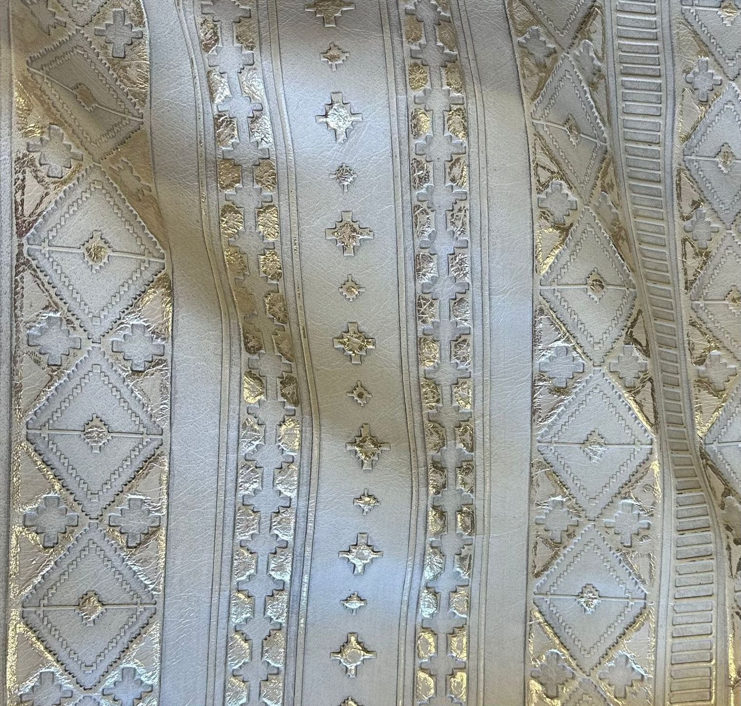 **Gilded Navajo Embossed Leather Hat Band Only 951z