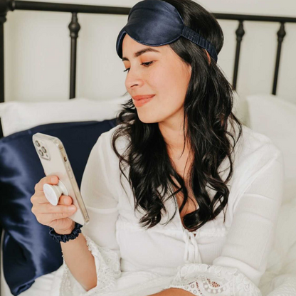 PURE SOL. Beauty Silk Sleep Eye Mask - Ivory
