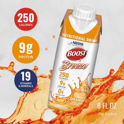 Nestle Boost Breeze, Orange, 8 oz carton, CS/24