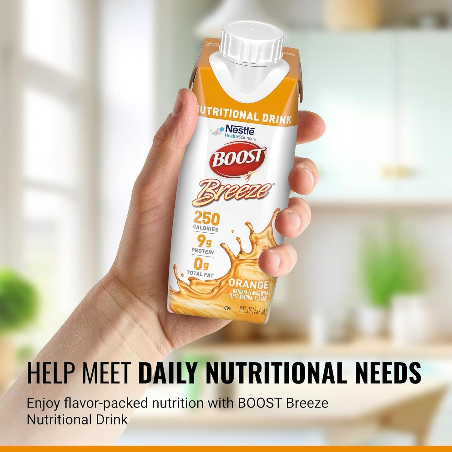 Nestle Boost Breeze, Orange, 8 oz carton, CS/24