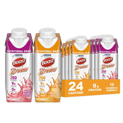 Nestle Boost Breeze, Variety Pack, 8 oz carton, CS/24