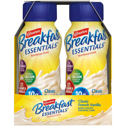 Nestle Carnation Breakfast Essentials, 8 oz Bottle, French Vanilla