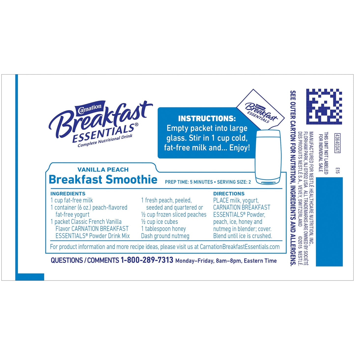 Carnation Breakfast Essentials Powder Drink Mix, French Vanilla