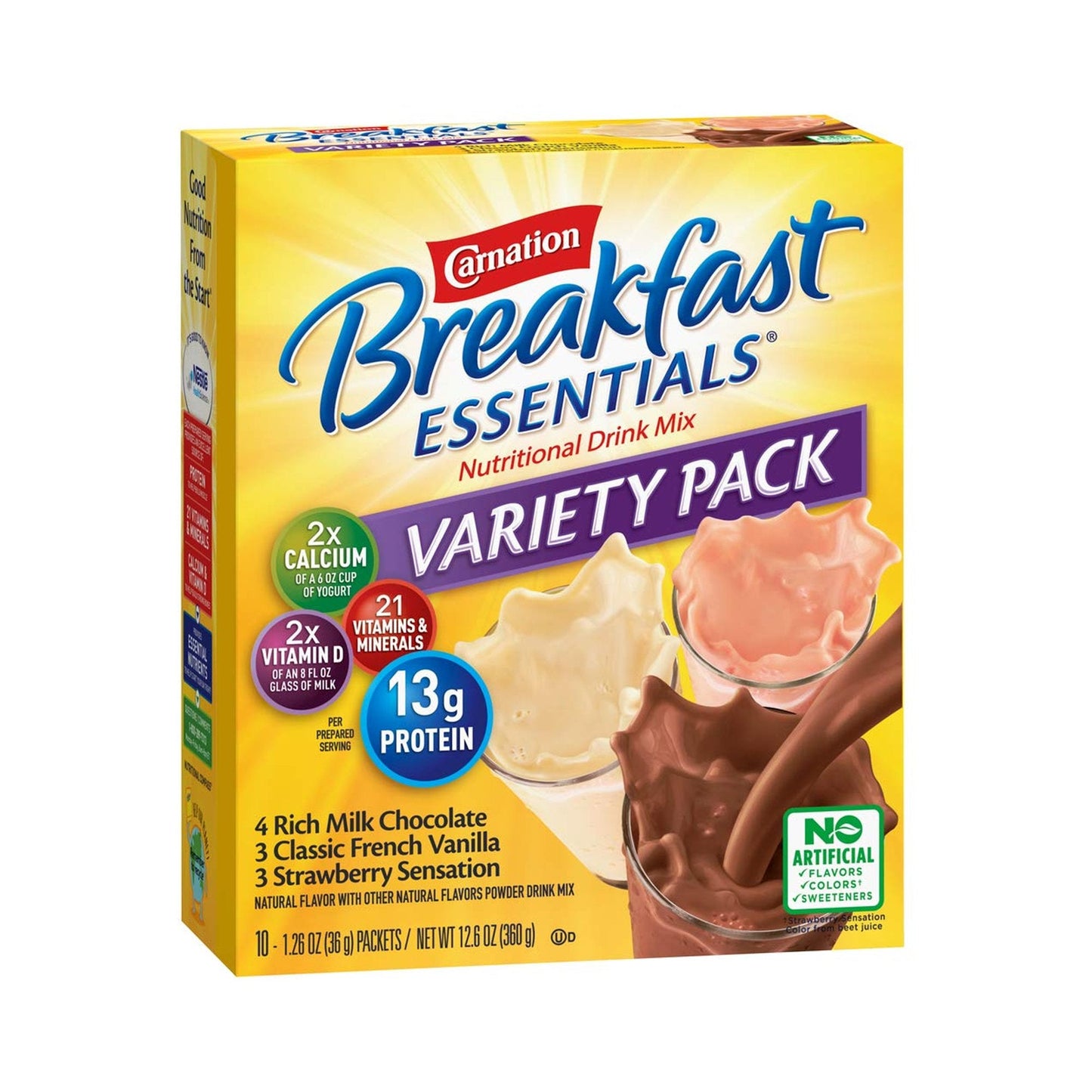 Carnation Breakfast Essentials Powder Drink Mix, Variety Pack