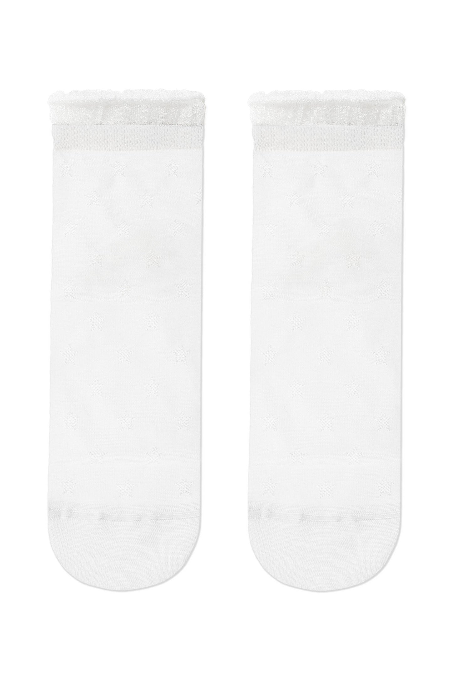 Conte Socks Classic - 491 Glossy Pattern and Decorative Transparent Mesh